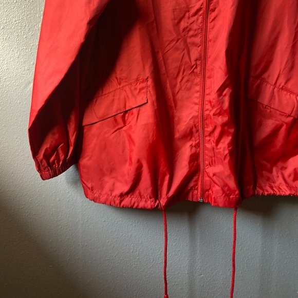Robert Allan Sportswear Red Nylon Track Jacket - Picture 3 of 6